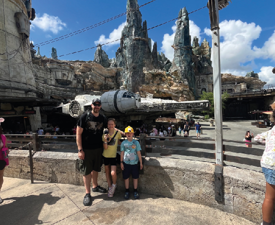 The Millennium Falcon in Galaxy's Edge Hollywood Studios