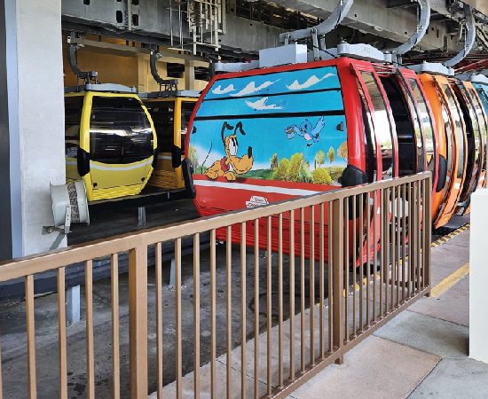 Pluto on a Skyliner Gondola at Walt Disney World